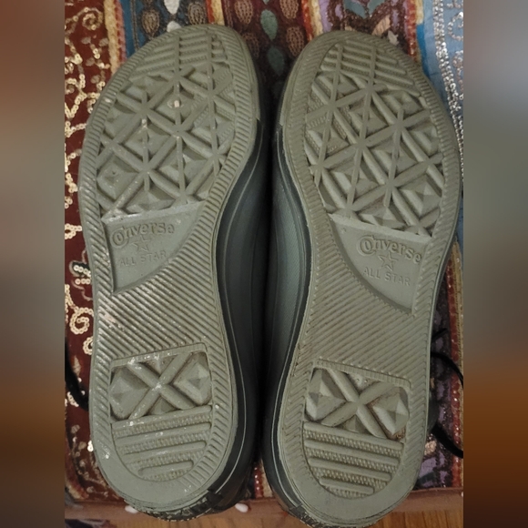 Converse CTAS Metallic Silver Rubber Hi-Tops - Picture 4 of 6